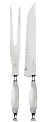 Country 2 Piece Carving Set white