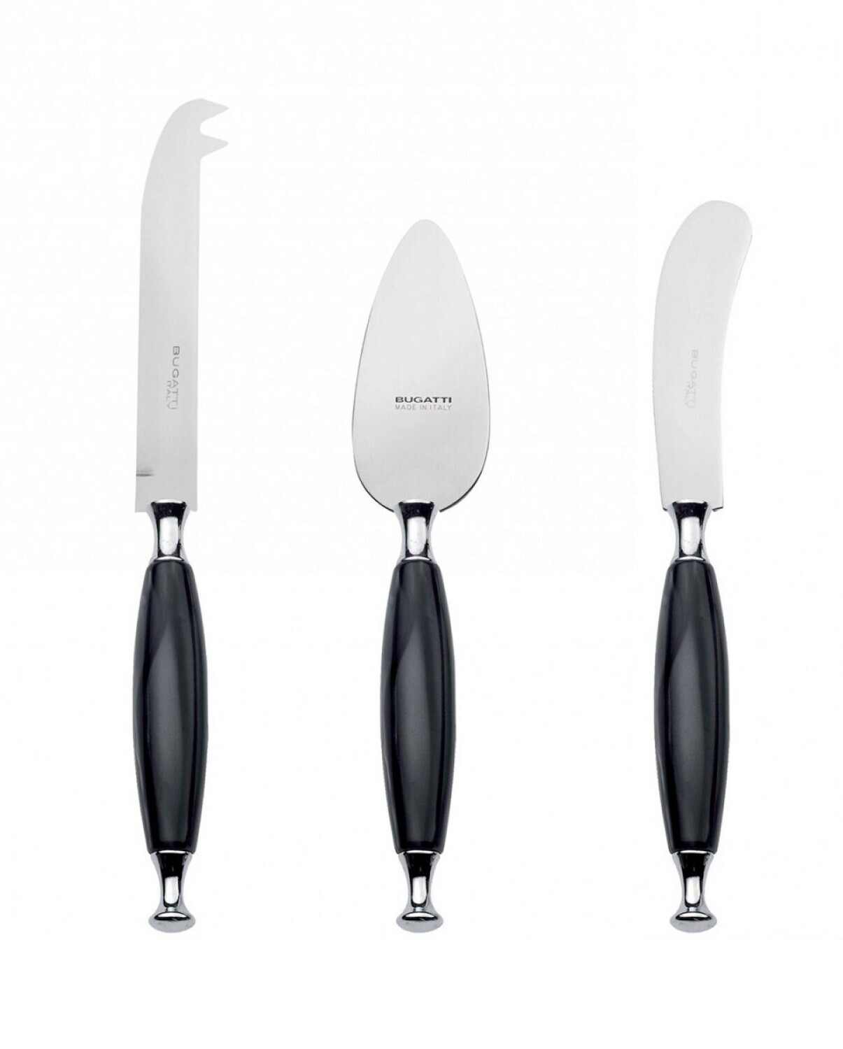 Country 3 Piece Cheese Knives Set black