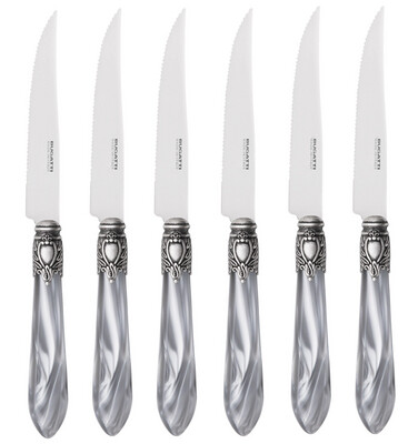 Oxford Antique 6 Piece Steak knife Set Grey