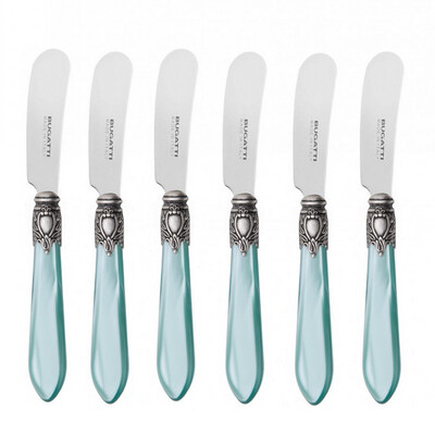 Oxford Antique 6 Butter Knives Set aqua 