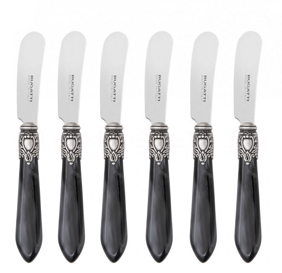 Oxford Antique 6 Spreader Knives Charcoal