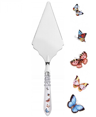 Melodia Butterflies Pie / Pizza Server - Serrated white