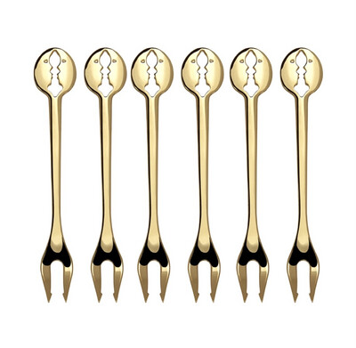 Kiss Gold Plated Cocktail Forks Set