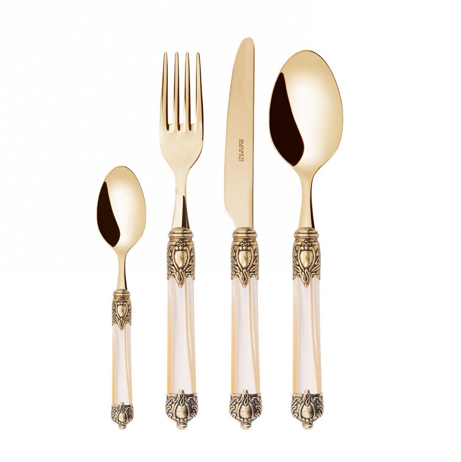 Rinascimento PVD Gold 24 Piece Set ivory
