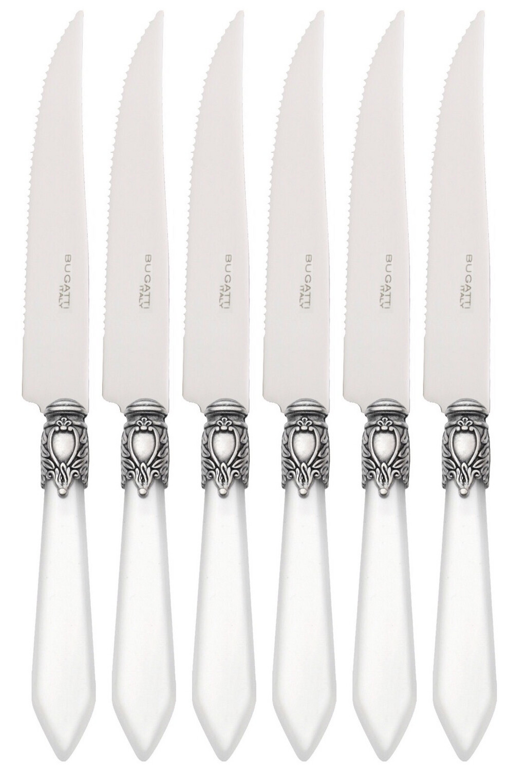 Oxford Antique 6 Piece Steak knife Set White