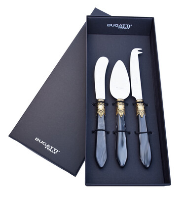 Oxford Gold Ring 3 Piece Cheese Set charcoal Oxford Gold Ring 3 Piece Cheese Set charcoal