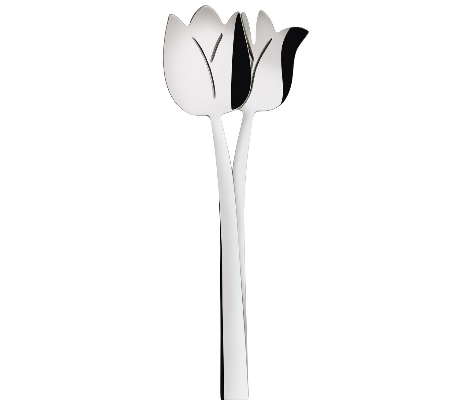 Tulipano 2 Piece Salad Set silver