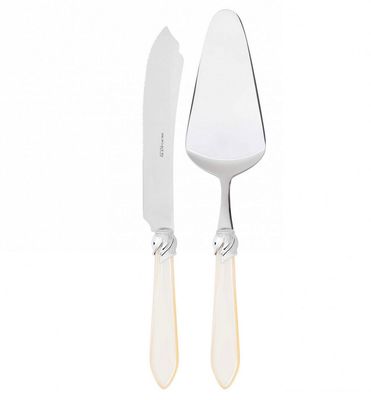 Falabella 2 Piece Cake Serving Set ivory