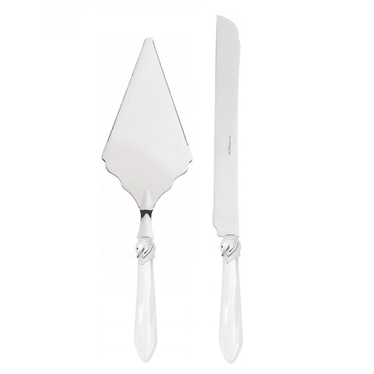 Falabella 2 Piece Pie Cake Serving Set white