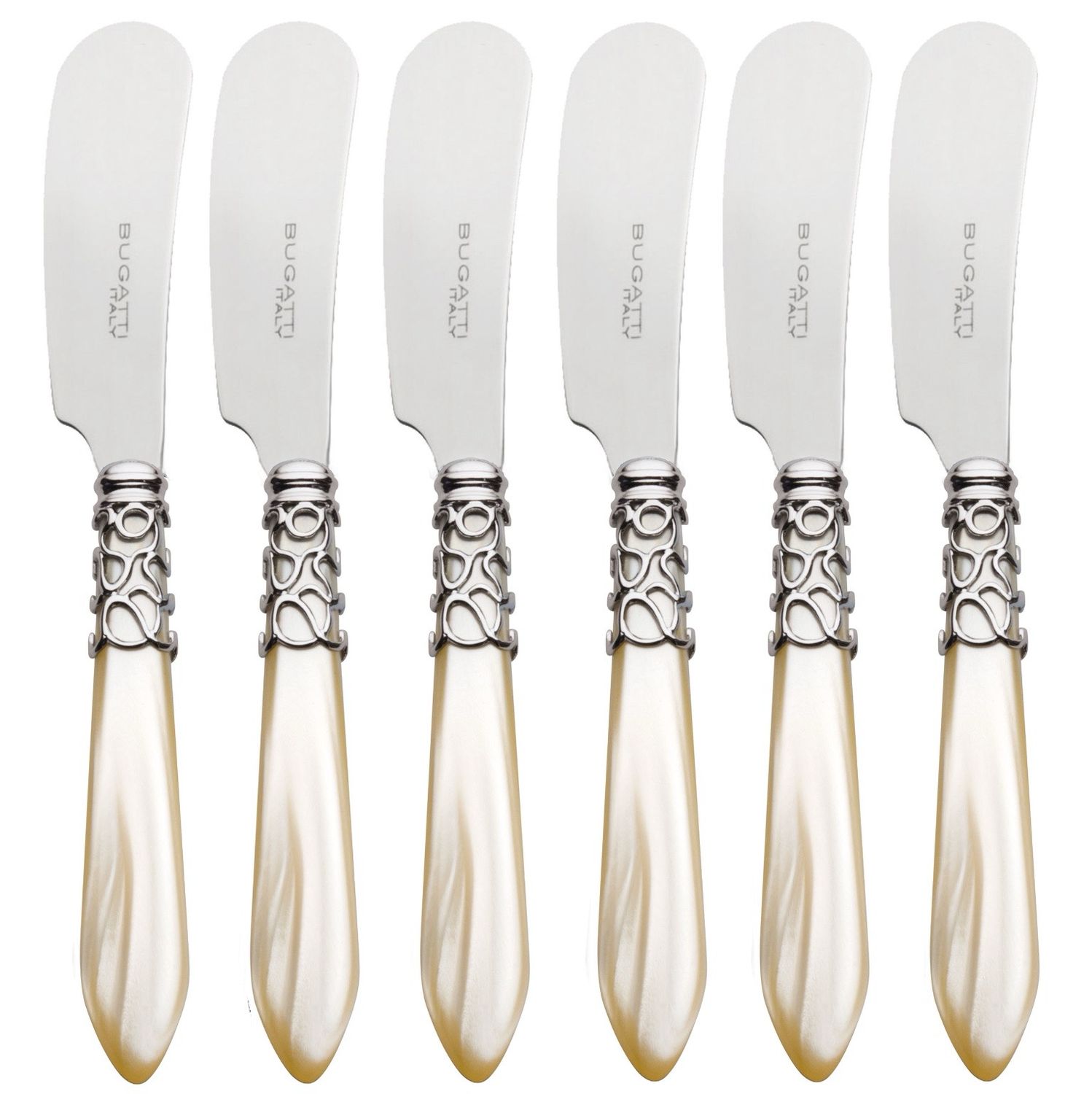 Melodia Spreaders / Butter Knives Set ivory