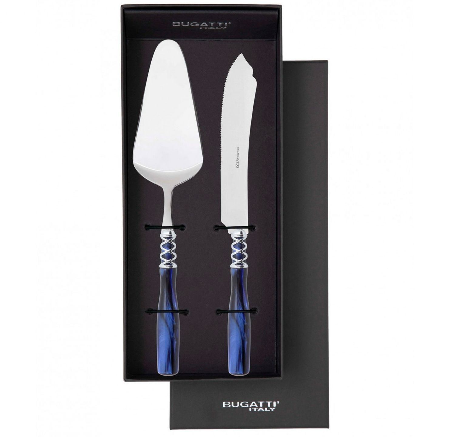 Arianna 2 Piece Cake Serving Set Royal Blue