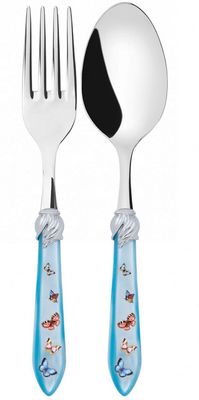 Falabella Butterflies 2 Piece Serving Set sky blue