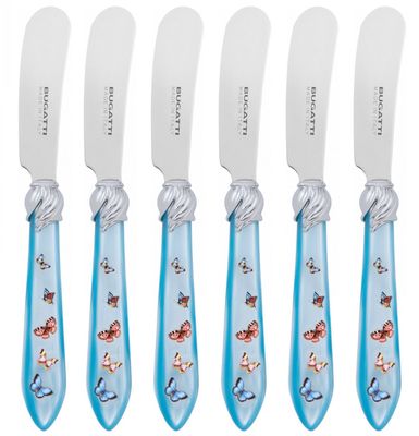 Falabella Butterflies Spreaders / Butter Knives Set sky blue