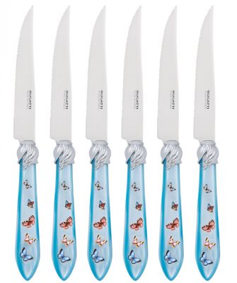Falabella Butterflies Steak Knives Set sky blue