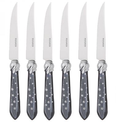 Falabella Galleria Steak Knives Set charcoal Hand Made