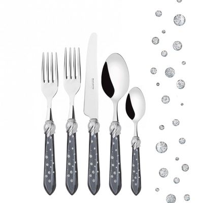 Falabella Galleria 5 Piece Place Setting charcoal Hand Made