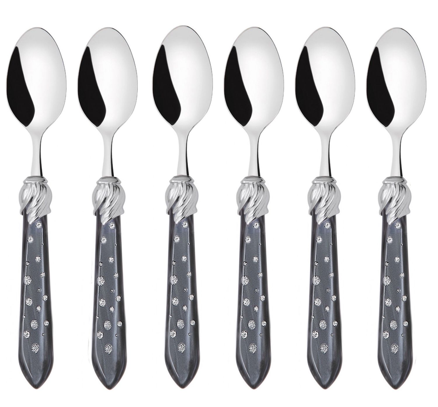 Falabella Galleria Coffee Spoons Set charcoal Hand Made