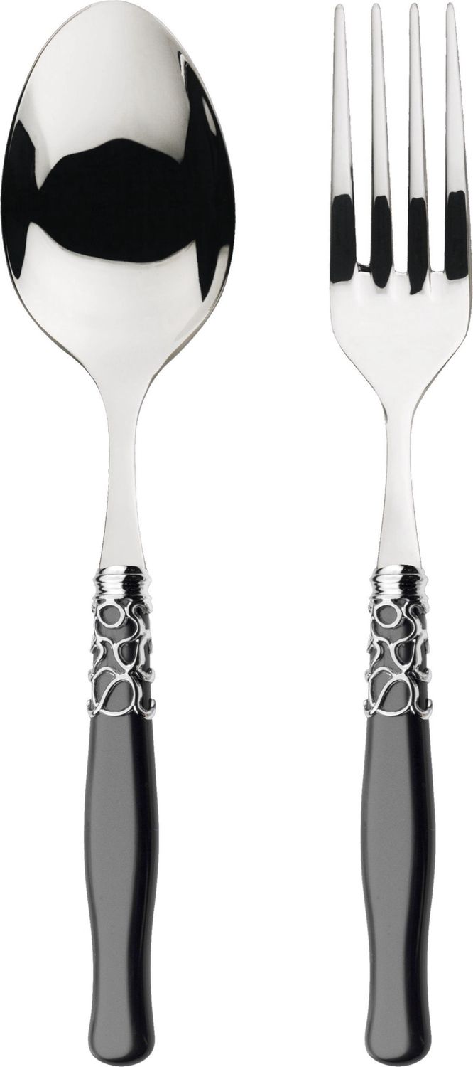 Selene 2 Piece Serving Set charcoal