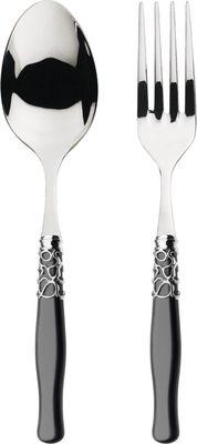Selene 2 Piece Serving Set charcoal