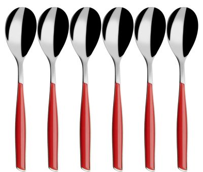 Glamour Coffee Spoons Set red