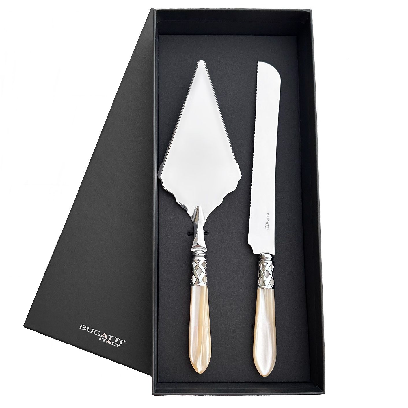 Aladdin 2 Piece Big Pie Cake Serving Set white