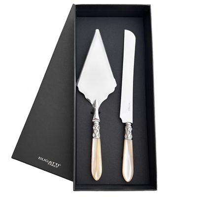 Aladdin 2 Piece Big Pie Cake Serving Set white