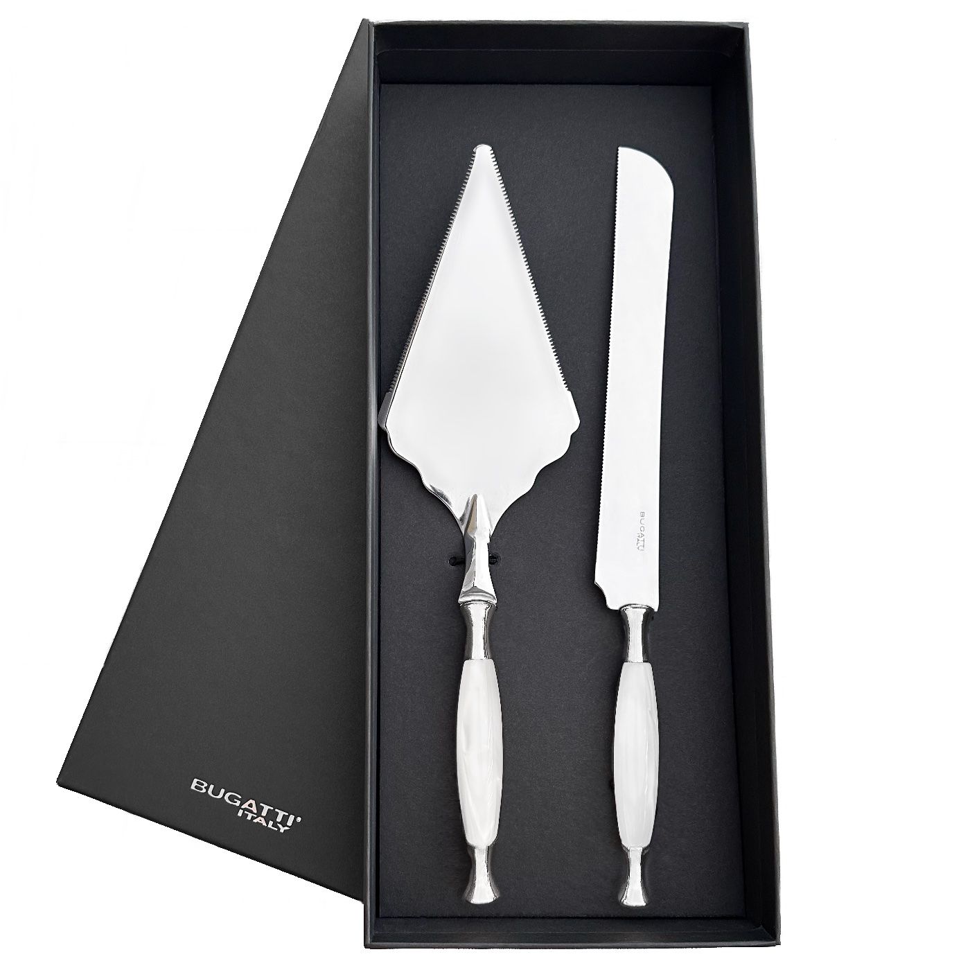 Country 2 Piece Big Pie Cake Serving Set white