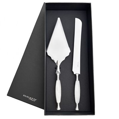 Country 2 Piece Big Pie Cake Serving Set white