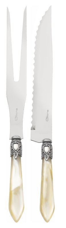 Oxford Antique 2 Piece Carving Set Ivory