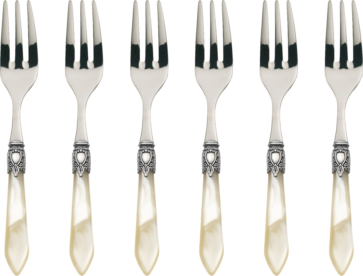 Oxford Antique 6 Piece Cocktail Fork Set Ivory