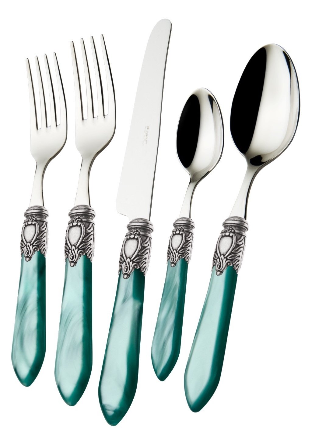 Oxford Antique 5 piece place setting Aqua