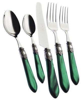 Oxford Antique 5 piece place setting Green Oxford Antique 5 piece place setting Green
