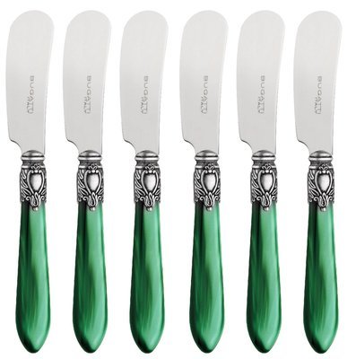 Oxford Antique 6 Spreader Knives Green