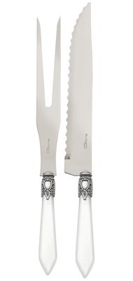 Oxford Antique 2 Piece Carving Set White