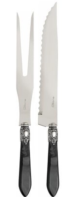 Oxford Antique 2 Piece Carving Set Charcoal