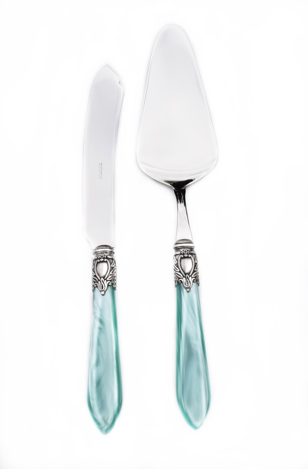 Oxford Antique 2 Piece Cake Set Aqua