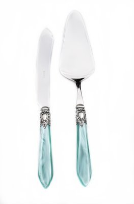 Oxford Antique 2 Piece Cake Set Aqua