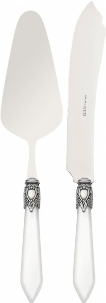 Oxford Antique 2 Piece Cake Set White