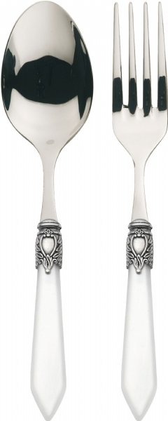 Oxford Antique 2 Piece Serving Set White