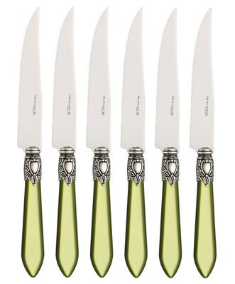 Oxford Antique 6 Piece Steak knife Set Chartreuse