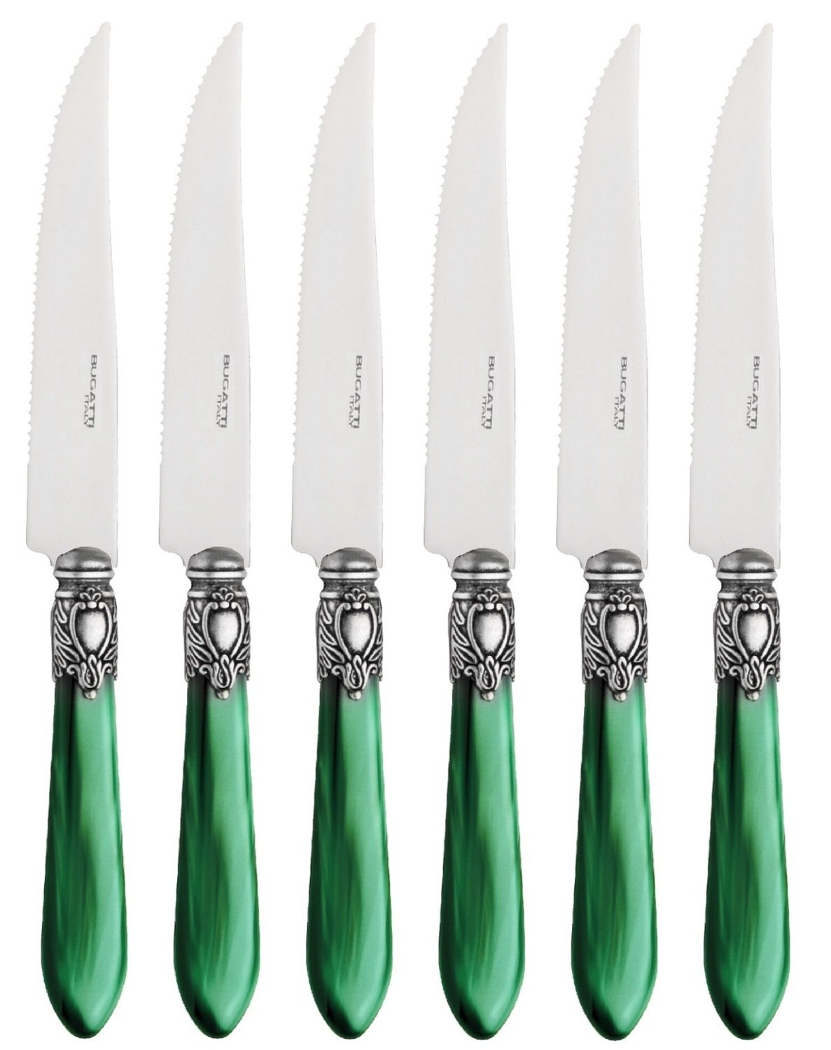 Oxford Antique 6 Piece Steak knife Set Green