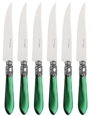 Oxford Antique 6 Piece Steak knife Set Green