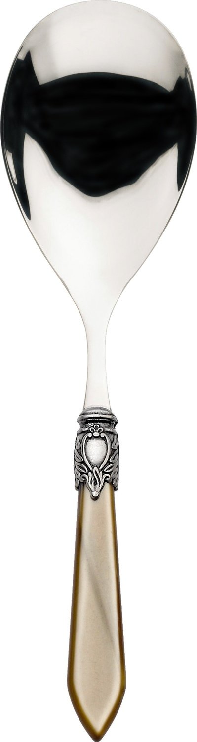 Oxford Antique Rice Casserole Serving Spoon Taupe /Onyx