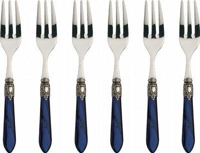 Oxford Antique 6 Piece Cocktail Fork Set Royal Blue