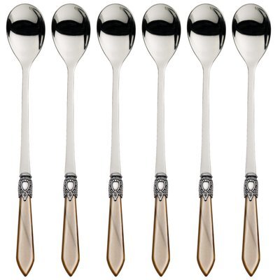 Oxford Antique 6 Piece Cocktail / Latte Spoons Taupe /Onyx