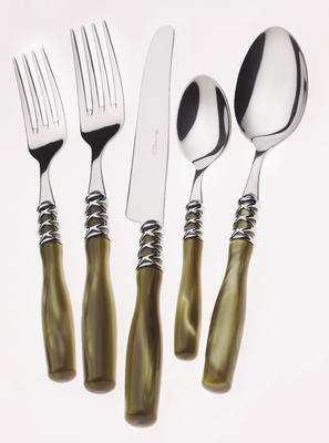 Arianna 5 Piece Place Setting Chartreuse