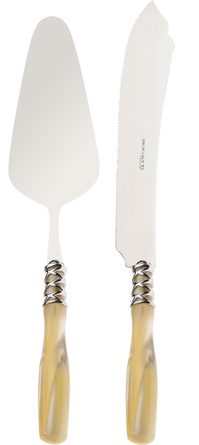 Arianna 2 Piece Cake Serving Set ivory