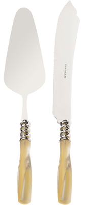 Arianna 2 Piece Cake Serving Set ivory