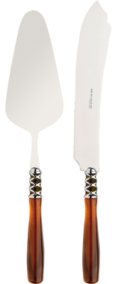 Arianna 2 Piece Cake Serving Set Tortoiseshell