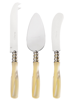 Arianna 3 Piece Cheese Knives Set ivory Arianna 3 Piece Cheese Knives Set ivory